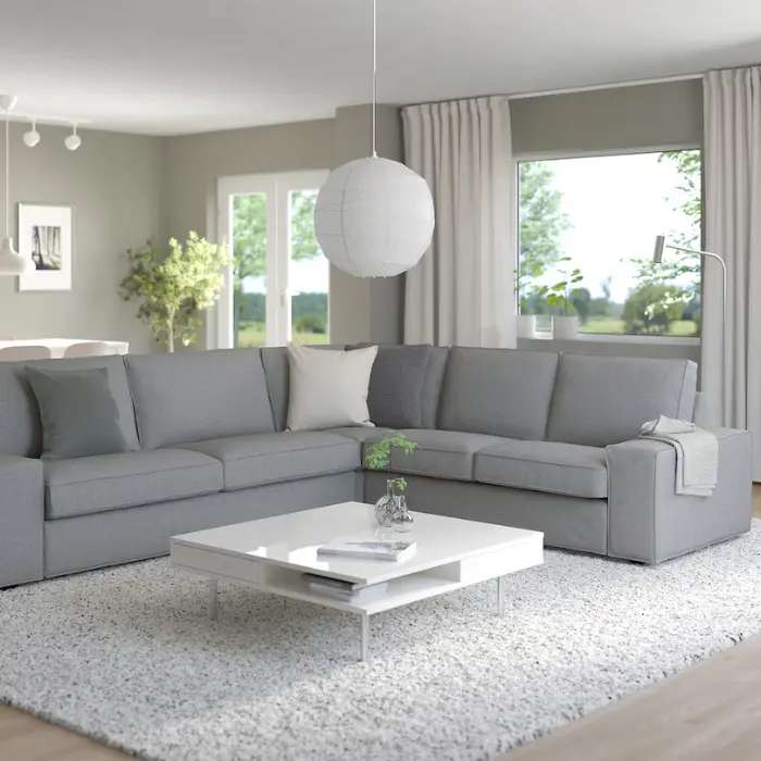 Tristan Corner Sectional (Grey) 1 Grey Tristan Corner Sofa in Pakistan with Livingroom Background