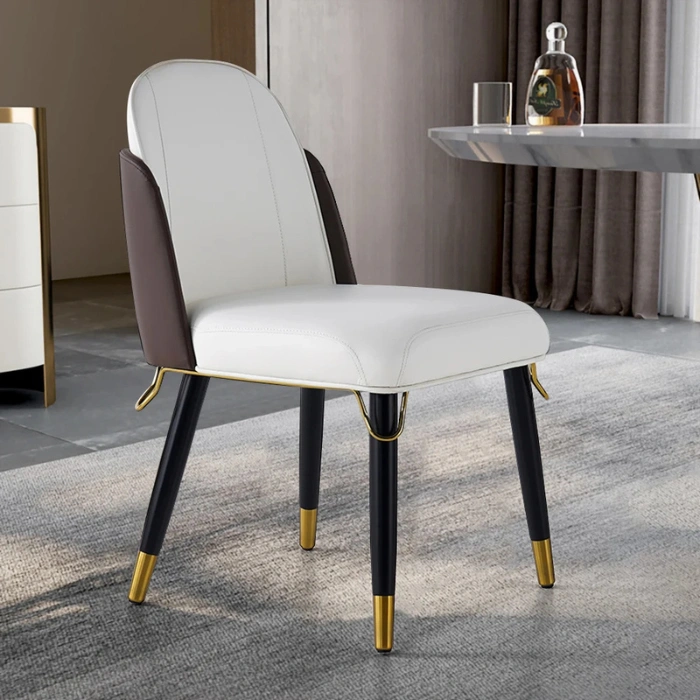 Monaco Chair kitchen tufted dining chair in a modern dining room