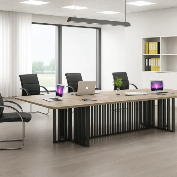 Oak-Boardroom-Table-600x600 boardroom table in a meeting room.