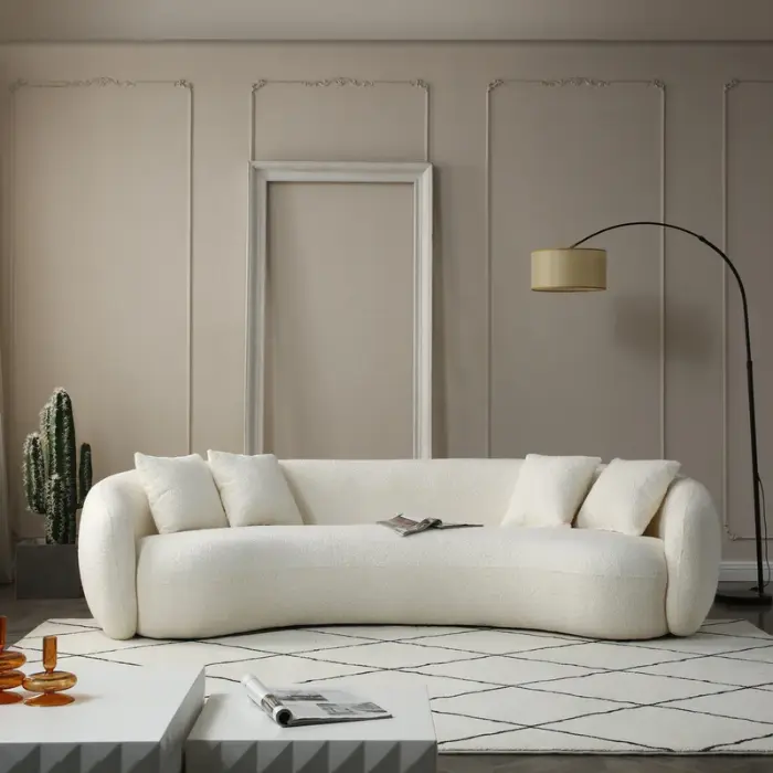 Della Boucle Couch Front Della Boucle Sofa with background