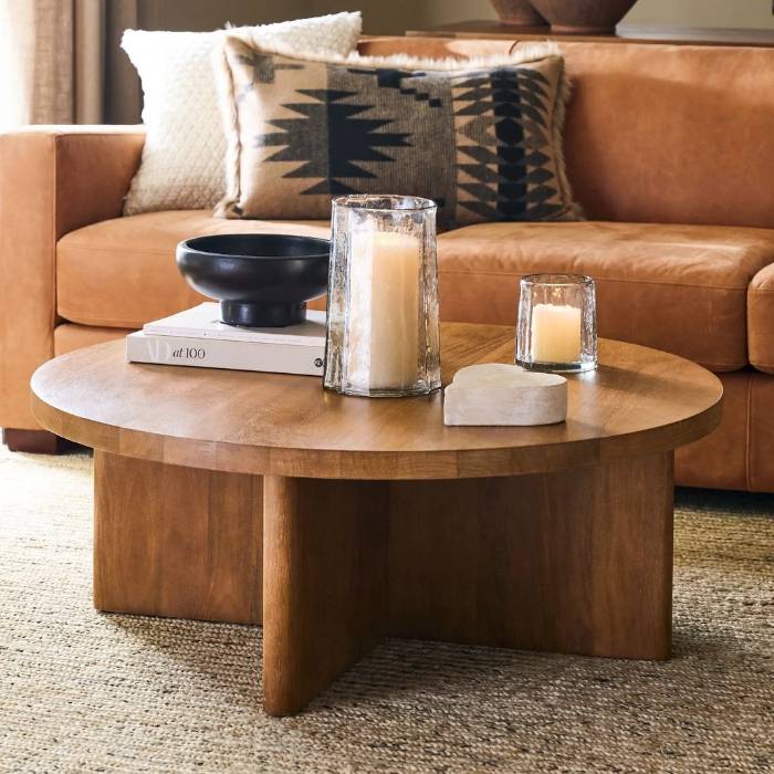 Creament Round Coffee Table Details Creament Round Coffee Table Details
