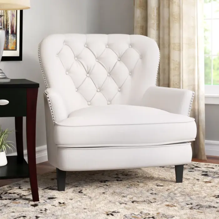 Solo Upholstered Lounge Chair (2) Solo Upholstered Lounge Chair white